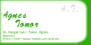 agnes tomor business card