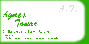 agnes tomor business card